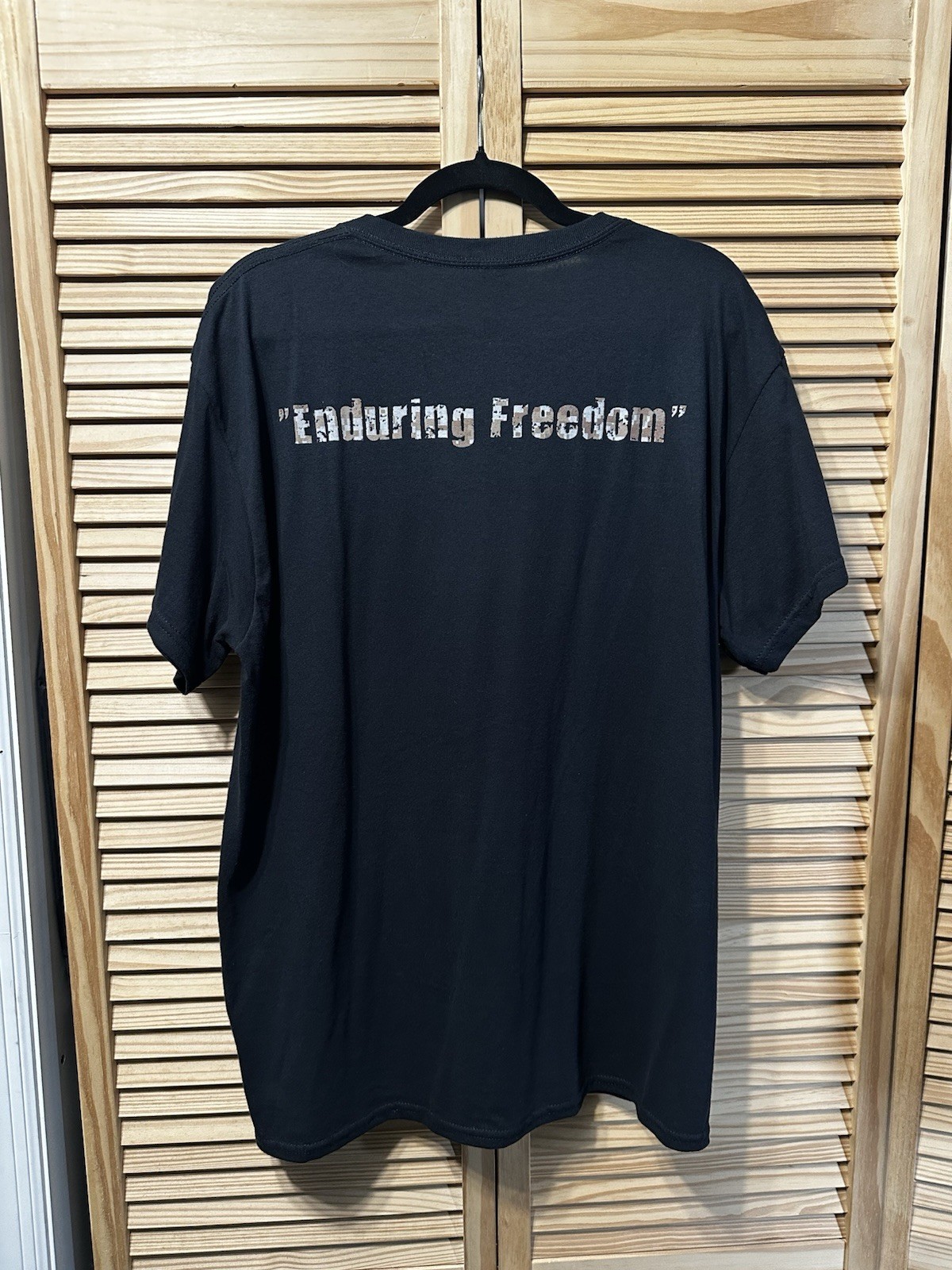 Torture Enduring Freedom Digital Camo Black Tshirt Reality Fade Large