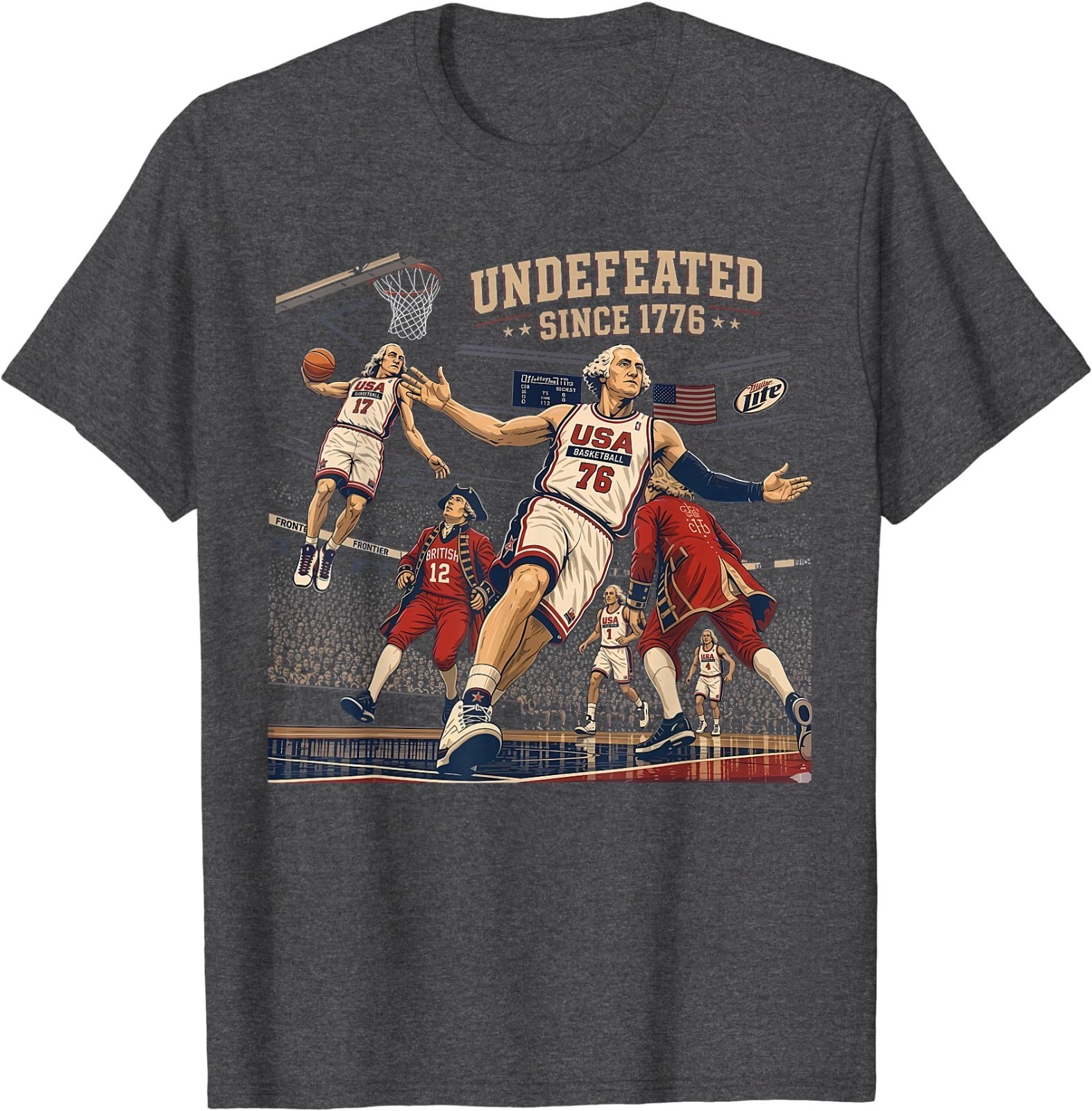 Undefeated Since 1776 America 4th of July Independence Day T-Shirt
