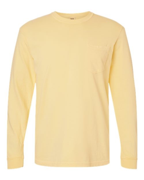 Comfort Colors 4410 Unisex Garment-Dyed Heavyweight Long Sleeve Pocket T-Shirt