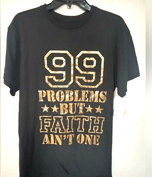 🔥RARE / BROOKLYN VERTICAL MEN’S COTTON T-SHIRT BLACK/GOLD COLOR SIZE MEDIUM NWT