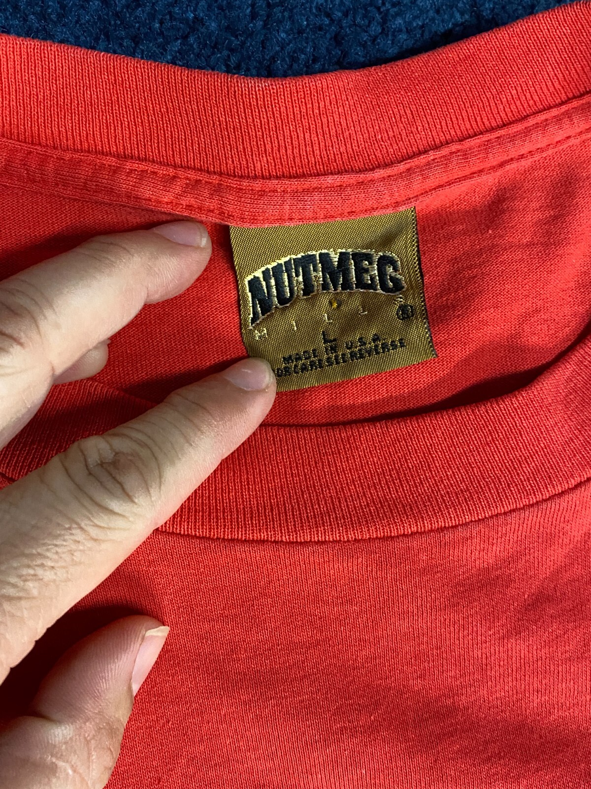 VTG Nutmeg Cincinnati REDS MLB Cooperstown Collection Baseball Shirt Size L CL01