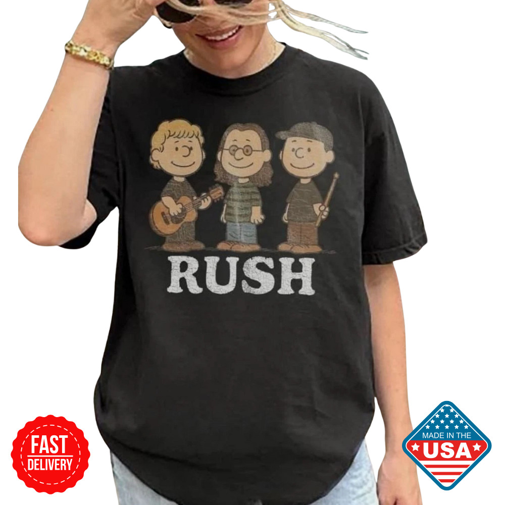 Rush Band Cartoon Fan Gifts Unisex T-Shirt Rush Inspired Tee Sweatshirt T-Shirt