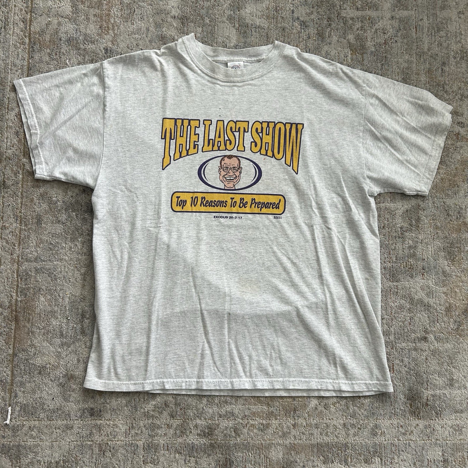 Vintage The Last Show David Letterman Jesus parody Jesus T-shirt Size XL
