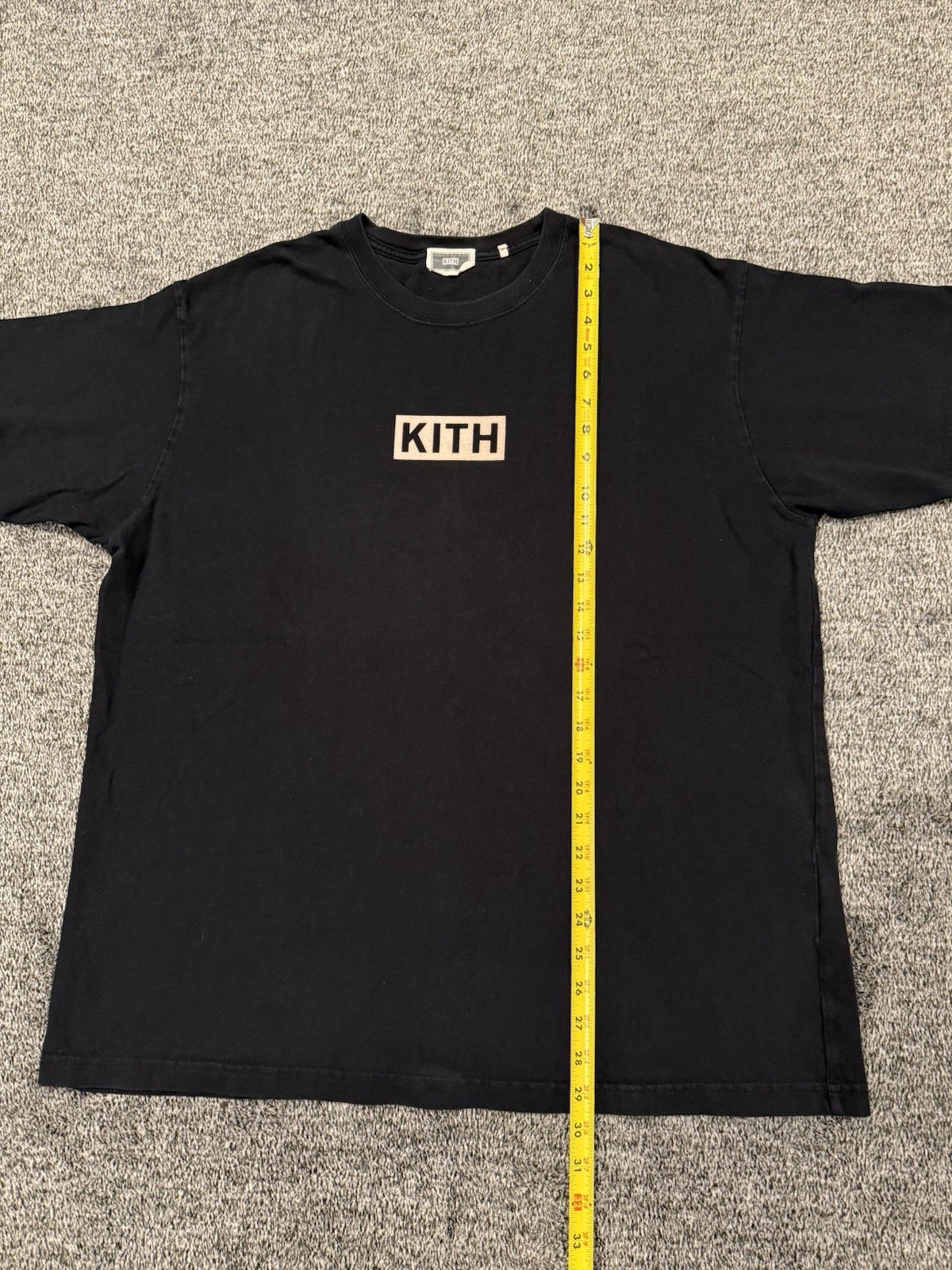 Kith Classic Box Logo T Shirt 100% Cotton Heavyweight Black Mens Size XL