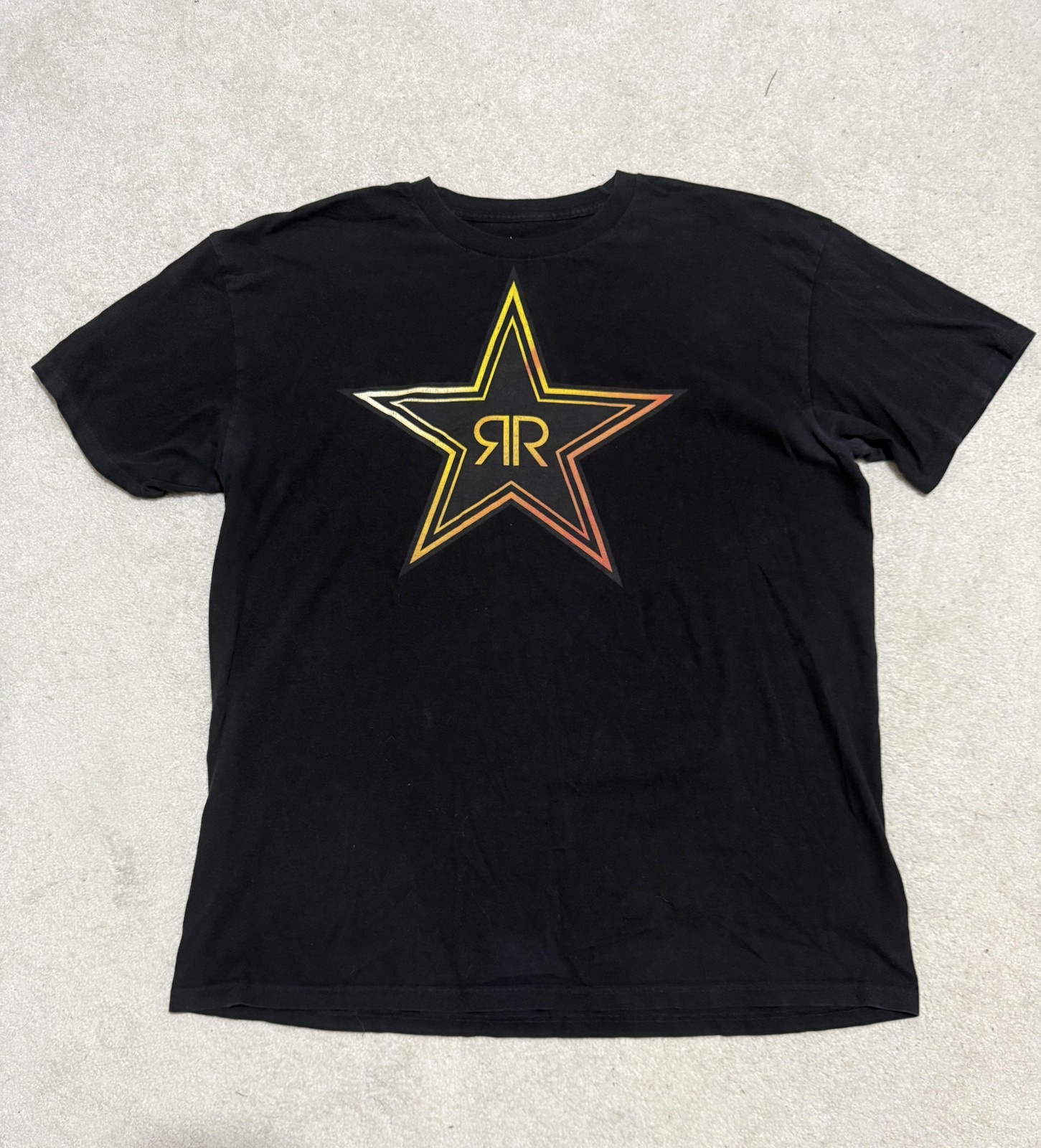 Rockstar Energy Drink Fox Racing T Shirt Mens 2XL Black Graphic Tee Motocross