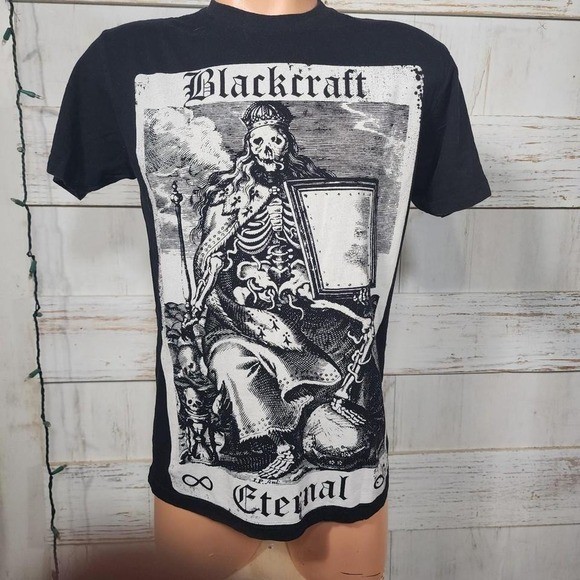 Black Craft Cult Eternal skeleton tee #goth #mallgoth size small Chest 18