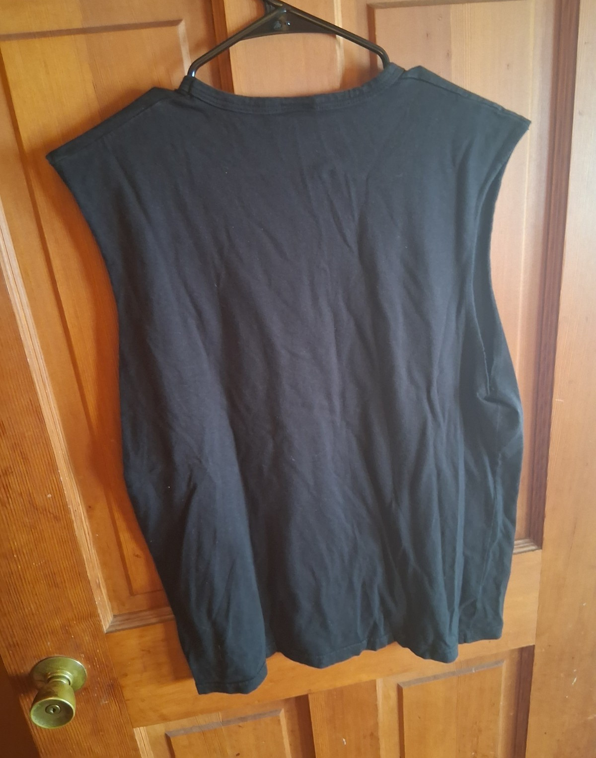 Armani Exchange Men’s Black Graphic Logo Sleeveless Crew Neck Cotton Tee XL