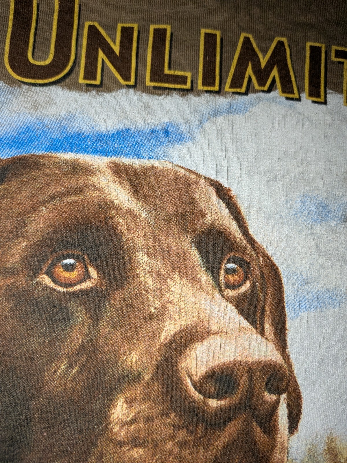 Artisans Ducks Unlimited Brown Dog Sportsman’s Warehouse 90s Cotton Tee 2XL Vtg