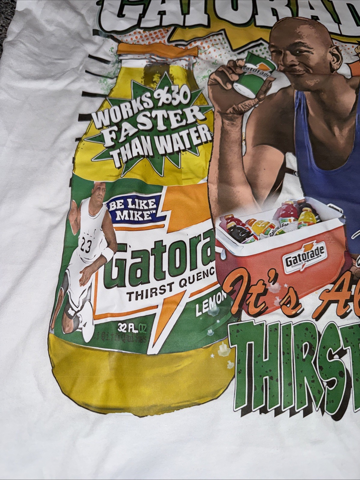 PFR New York Michael Jordan Gatorade Graphic T-Shirt Mens Sz L New