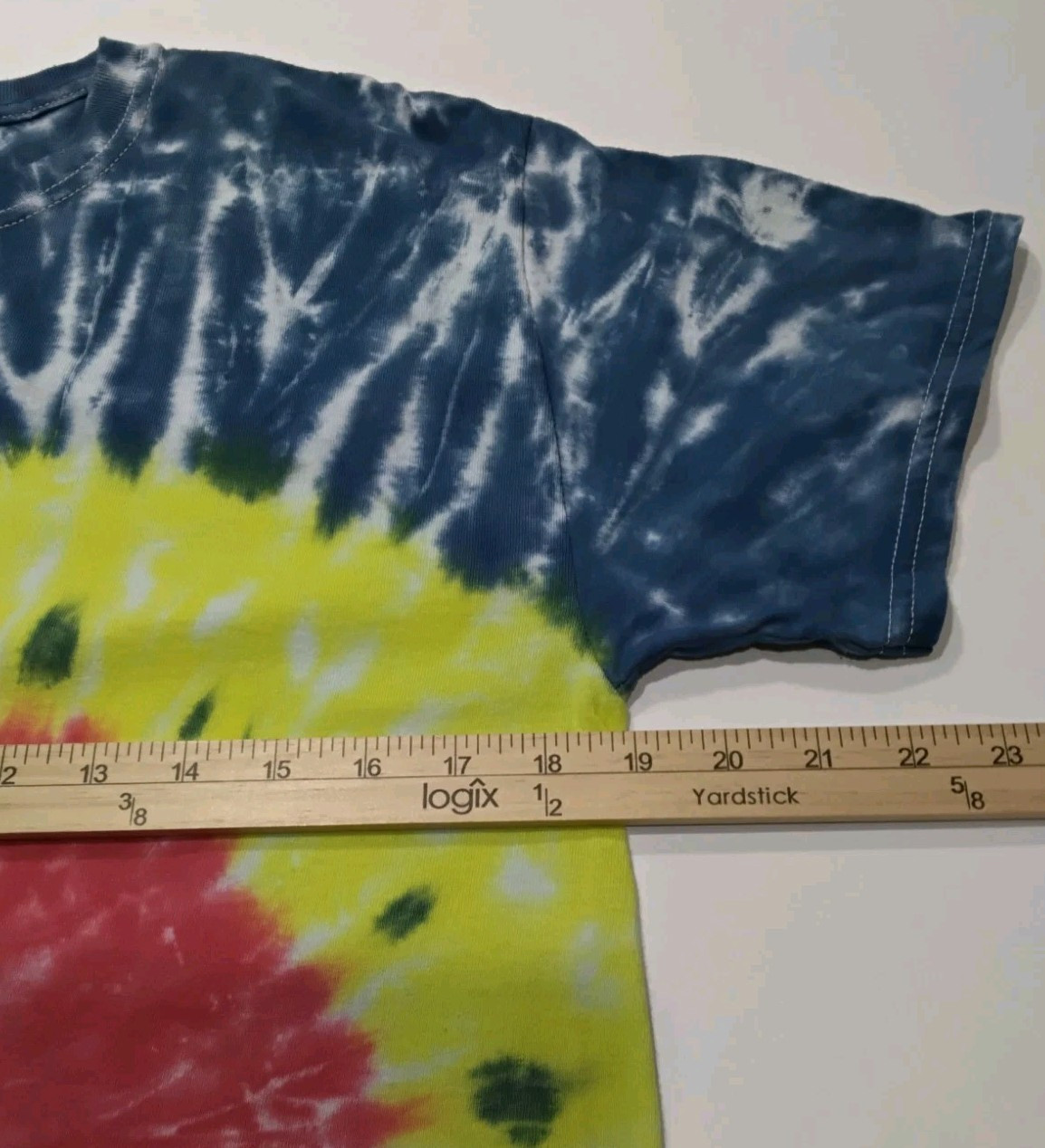 New Tie Dye Mens T-Shirt Medium Red Yellow Adult Multicolor Summer Swirl
