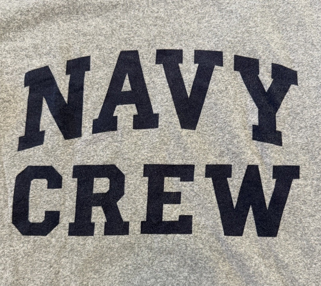 VTG 80s 90s US Navy Naval Academy Crew Rowing Team T Shirt SZ M Single Stitch