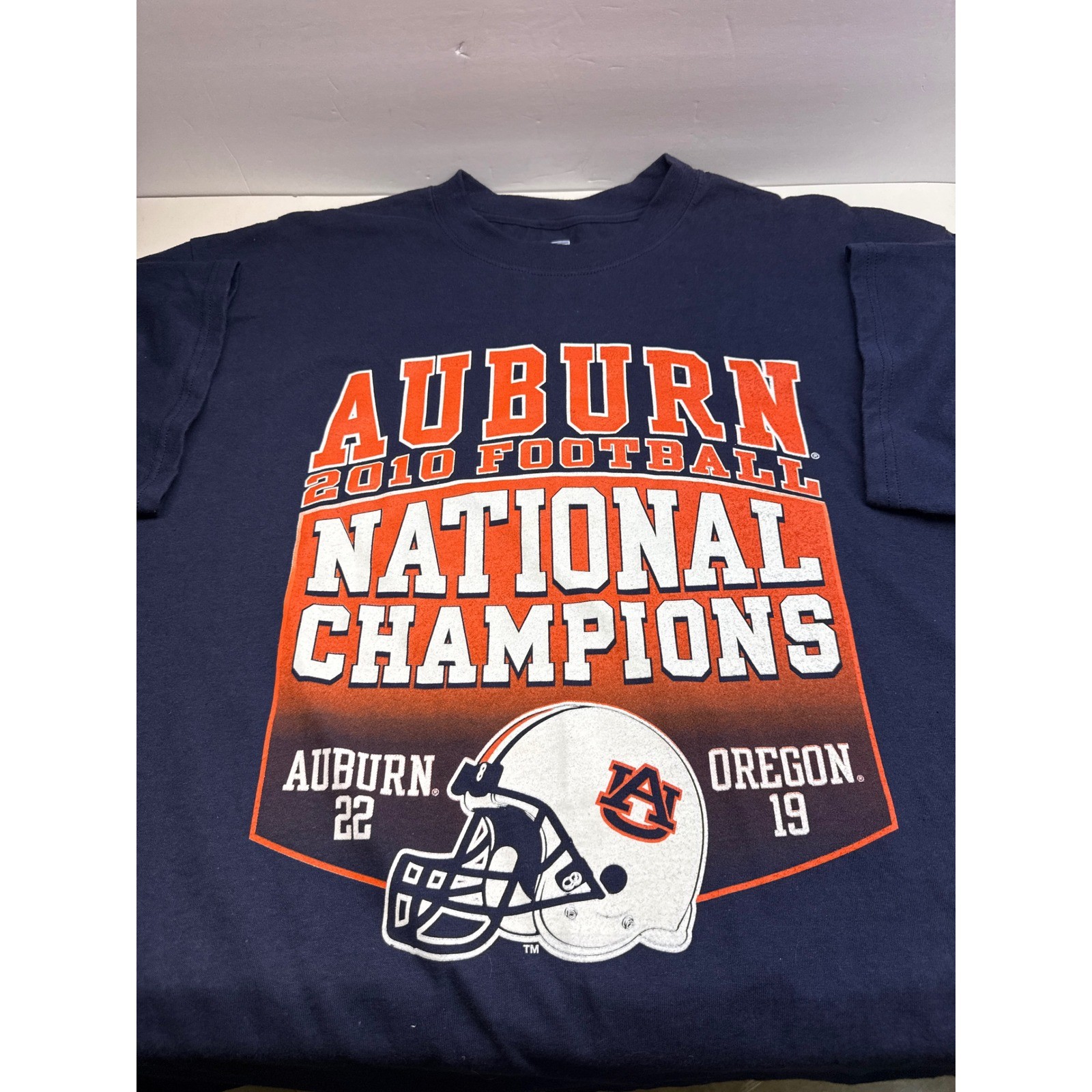 Soffe Mens Auburn 2010 Football National Champions T-Shirt Navy Blue XL
