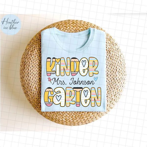 Personalized Kindergarten Teacher Shirt, Custom Kindergarten Teacher Tshirt