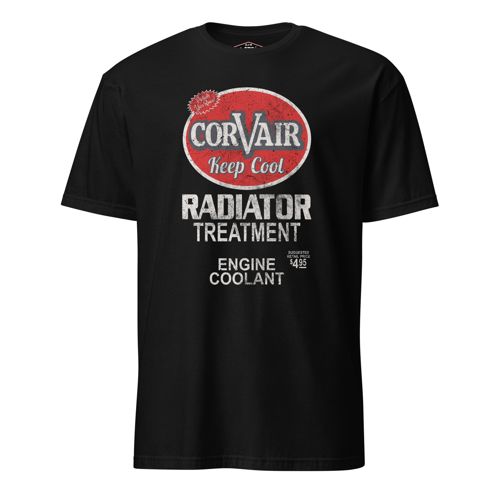 Funny Corvair Radiator Distressed Short-Sleeve T-Shirt