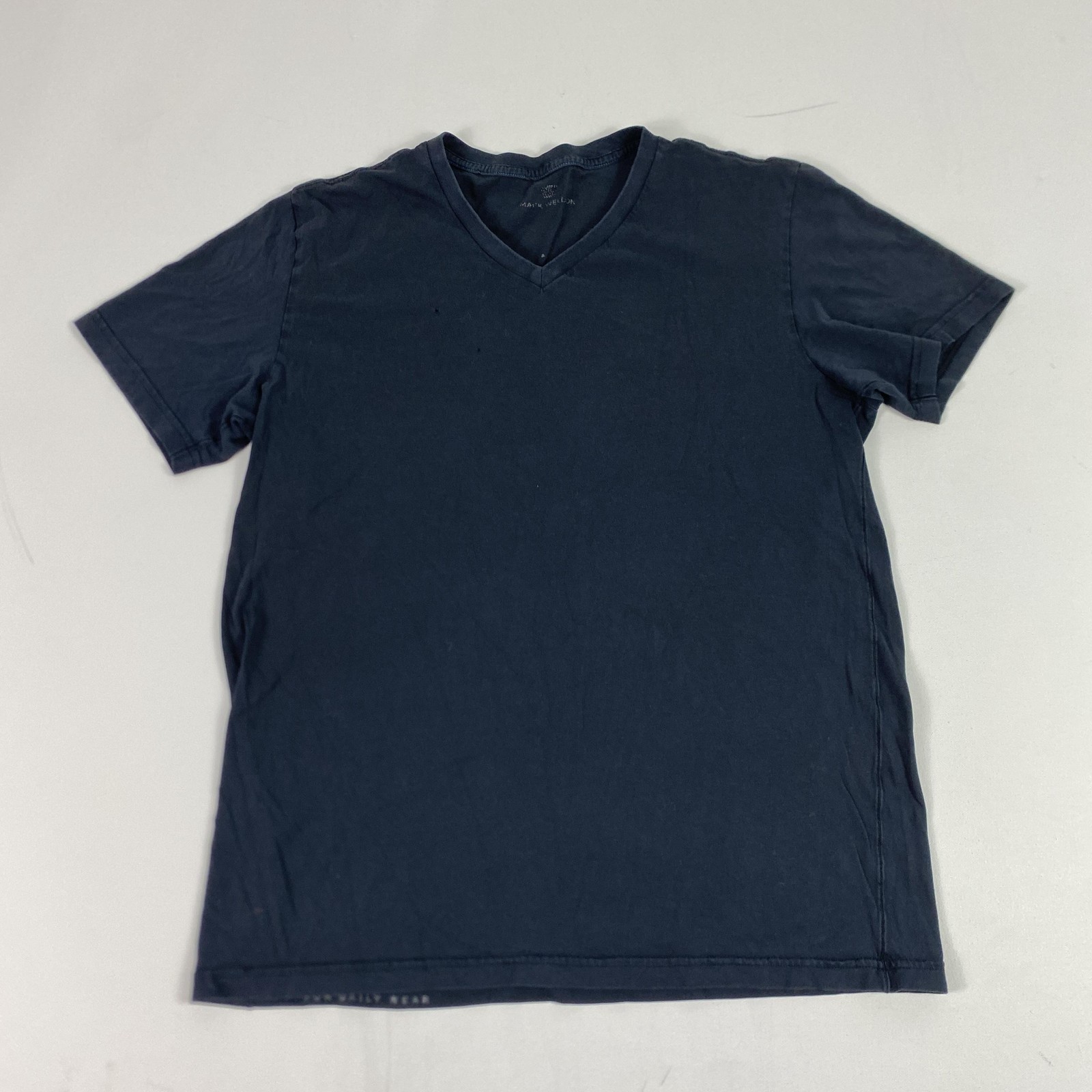 Mack Weldon Shirt Mens Large Navy Blue V Neck Short Sleeve Casual Basic