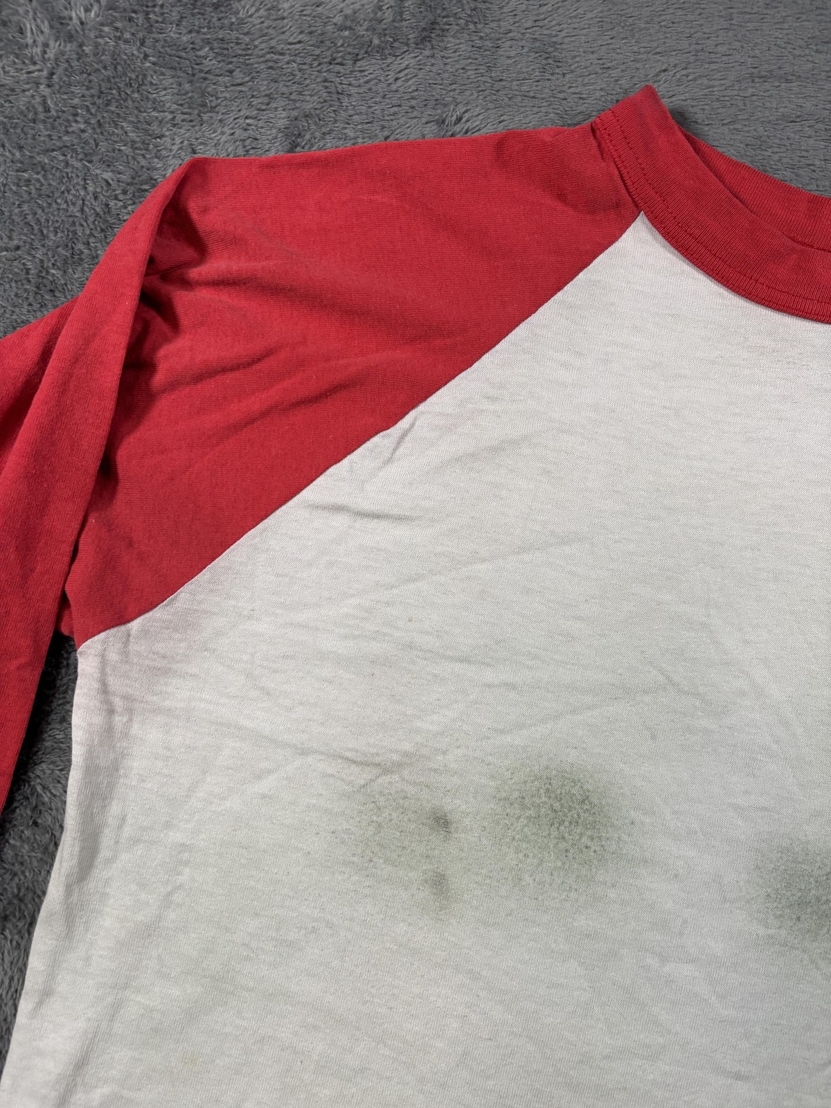 Vintage Augusta Raglan Shirt Sportswear Mens Medium Red 3/4 Sleeve 70s USA