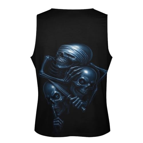 Mens Skeleton Graphic Fantasy 3D Tank Top