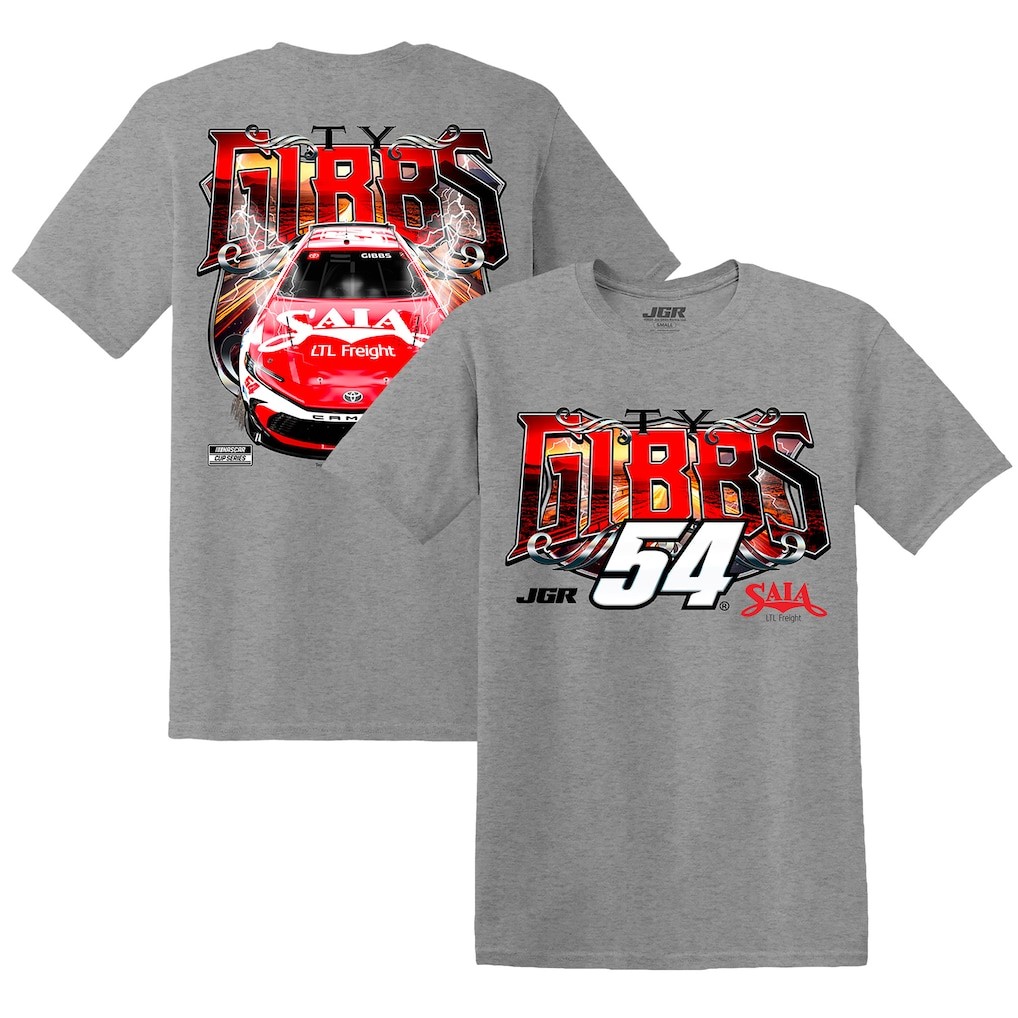 Ty Gibbs #54 Racing T Shirt NASCAR JGR Saia Car Driver Tee