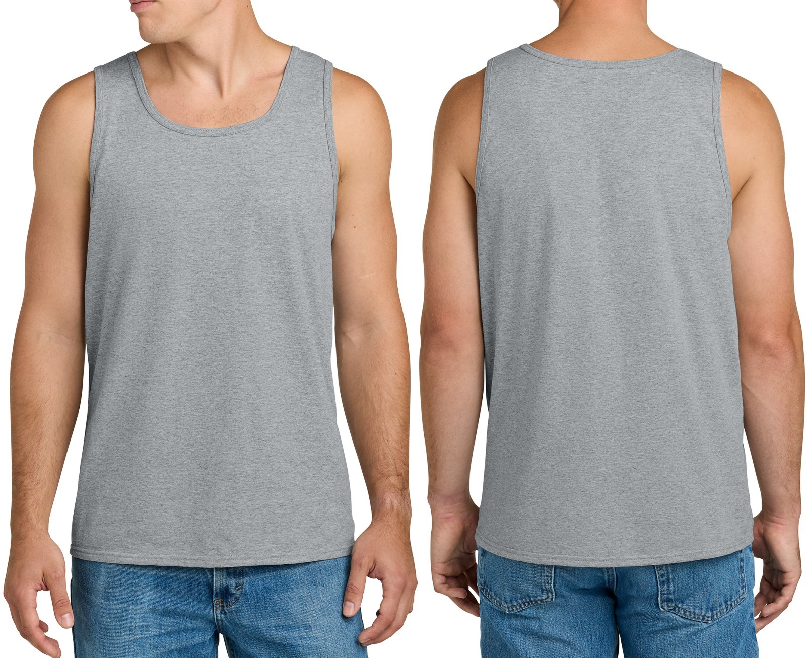 Mens Jerzees Classic 100% Soft Cotton Tank Top Sleeveless Tee Gym S-3XL NEW!