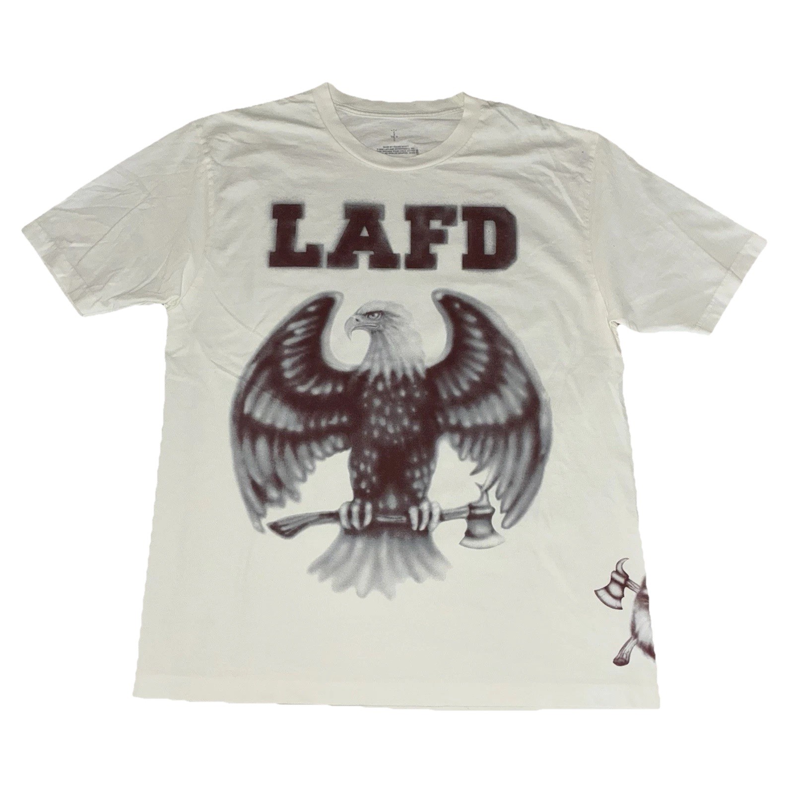 Travis Scott LAFD Tee L Cream Los Angeles Fire CA Wildfire Response NEW *spots