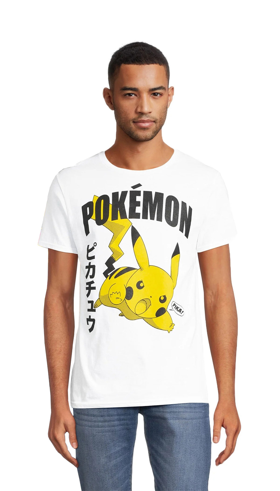 Pokemon Pikachu Pika Men’s T-Shirt, White