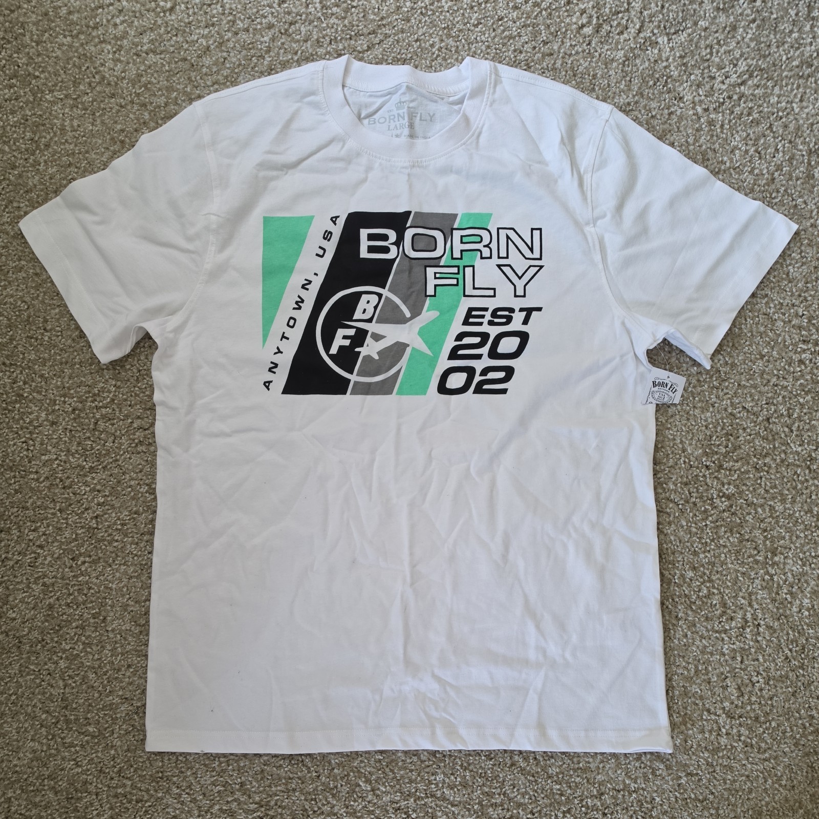 NWT Men’s BORN FLY T-Shirt, Size Large