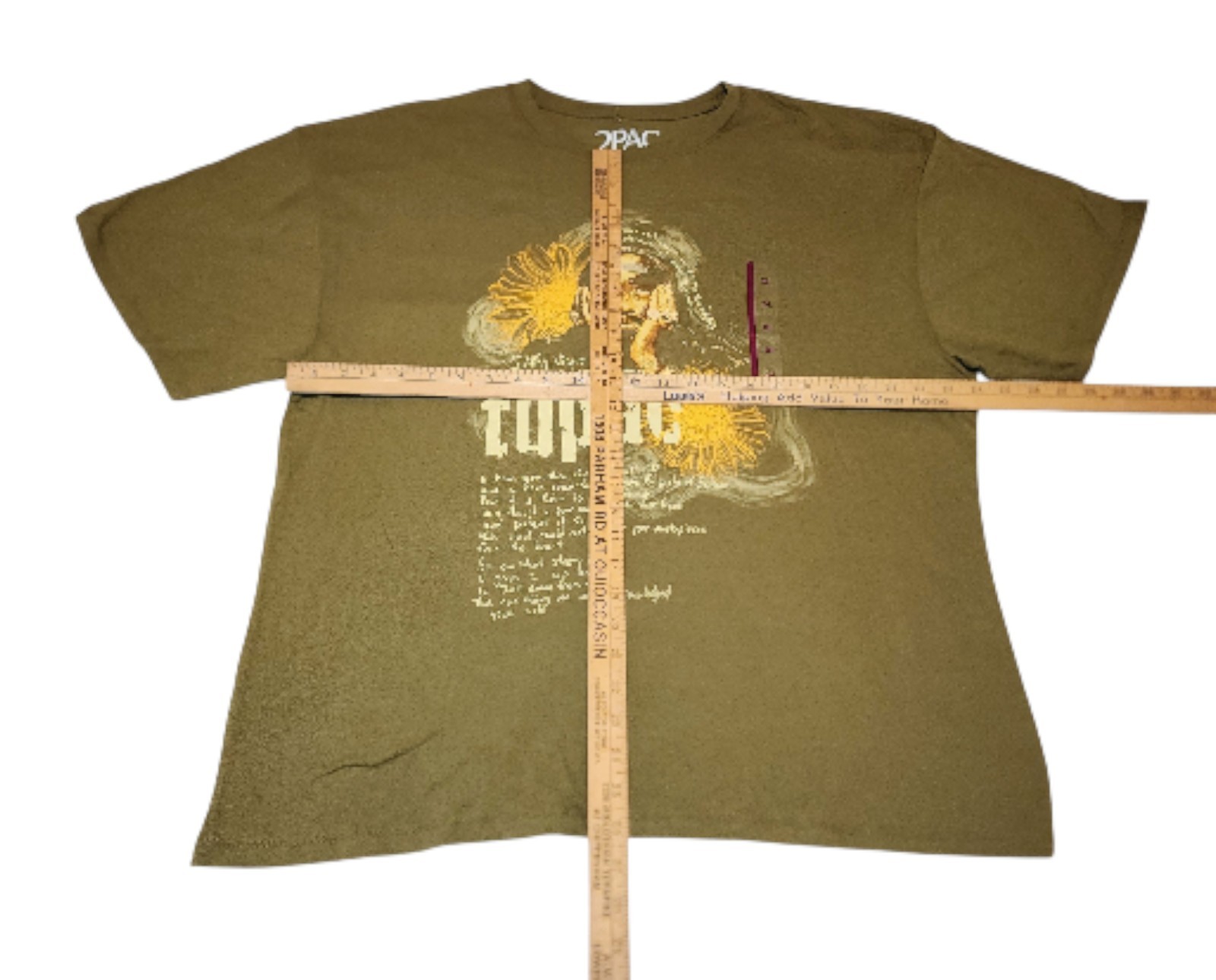 🔥 Tupac STARY NIGHT SUNFLOWERS GREEN T-Shirt – 2PAC Official Store XL 💰