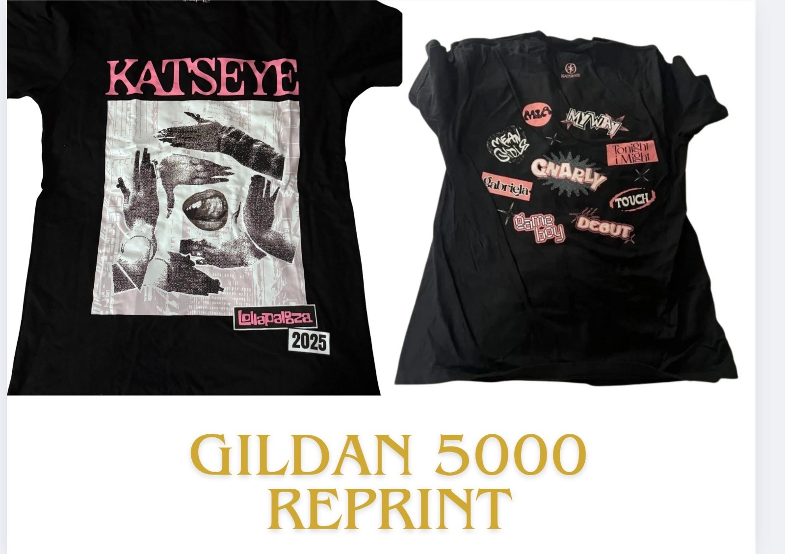 NEW!!! Katseye Lollapalooza 2025 Exclusive reprint Black T-Shirt