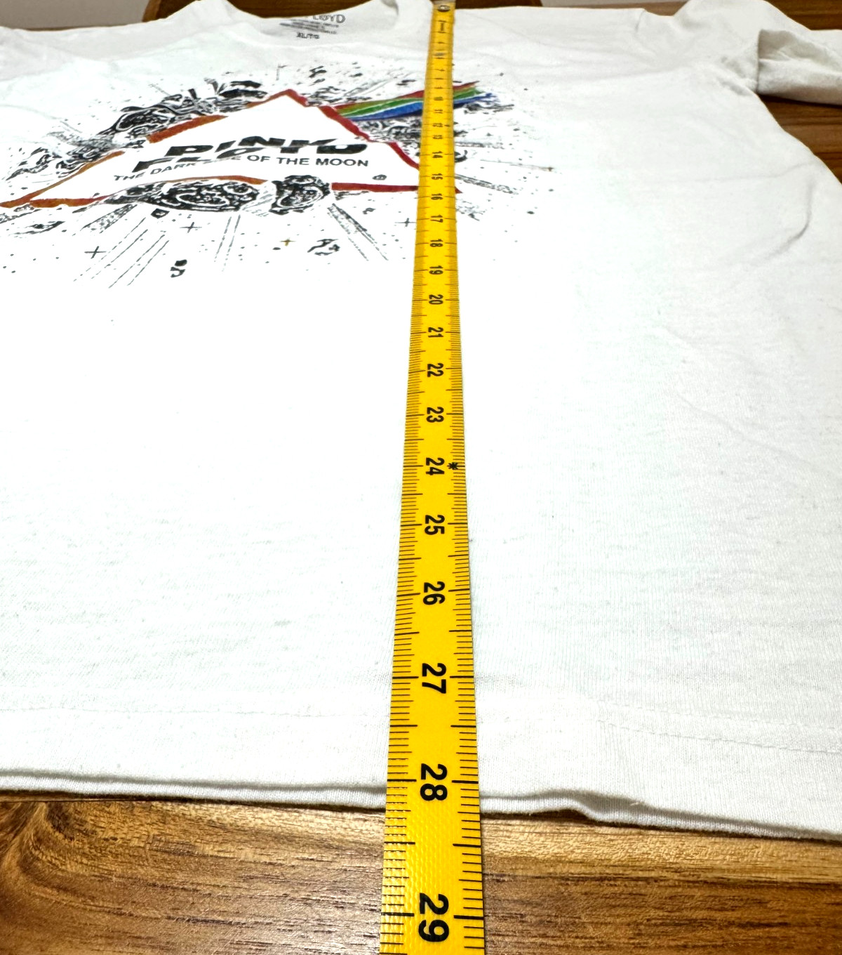 Pink Floyd Dark Side of The Moon Long Sleeve Shirt Mens XL White Band Graphic