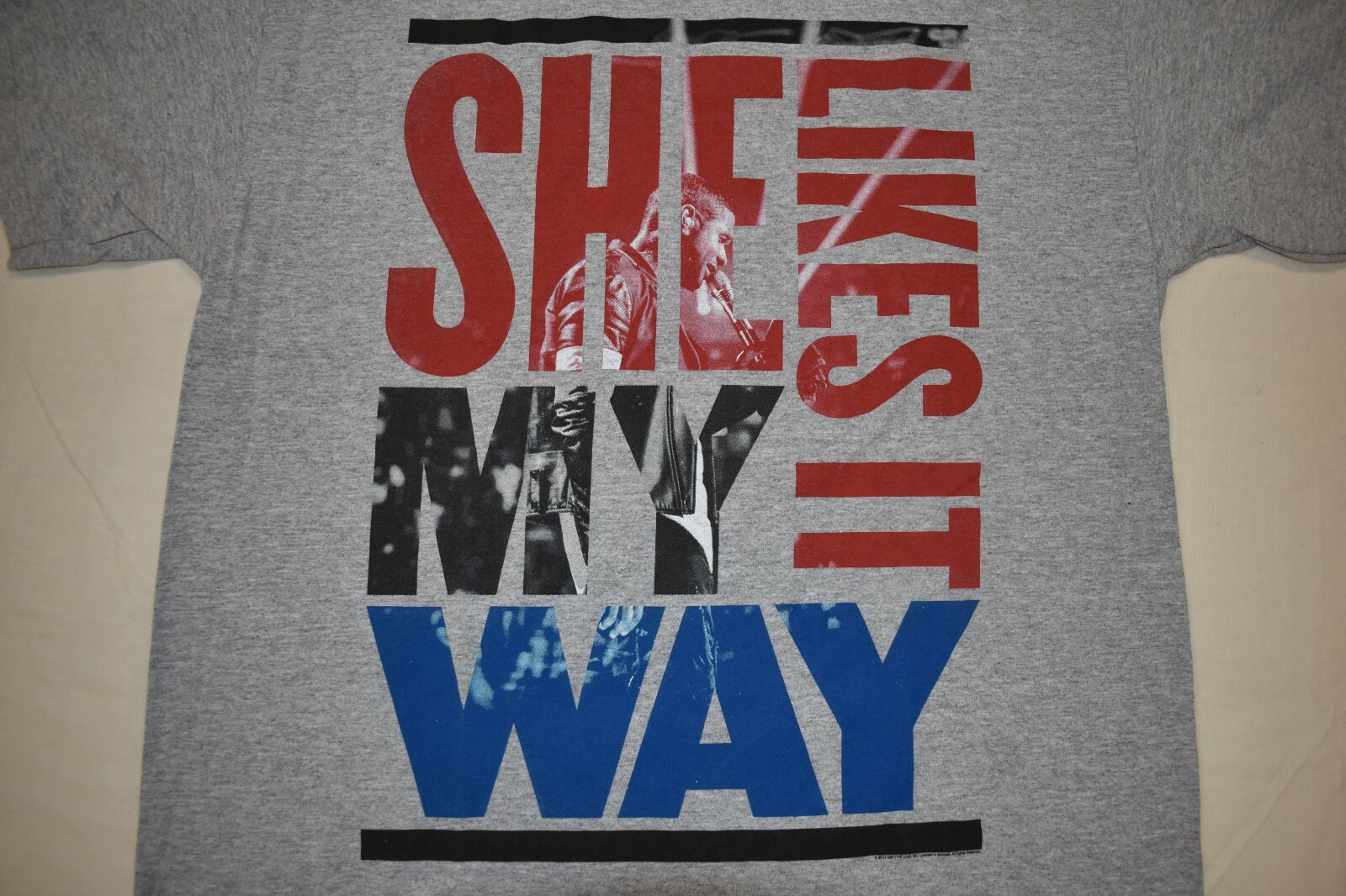 Usher Mens #URXTOUR She Likes it My Way Gray Tour Shirt New S, M, L