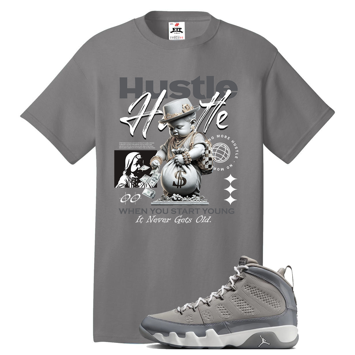 We Will Fit shirt to match Jordan 9 Cool Grey Gray 2025