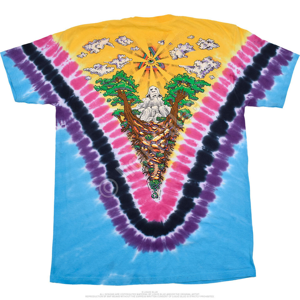 PSYCHEDELIA-2 SIDED TIE DYE T-SHIRT S-M-L-XL-2X V-DYE Grateful Dead,Phish,Goose