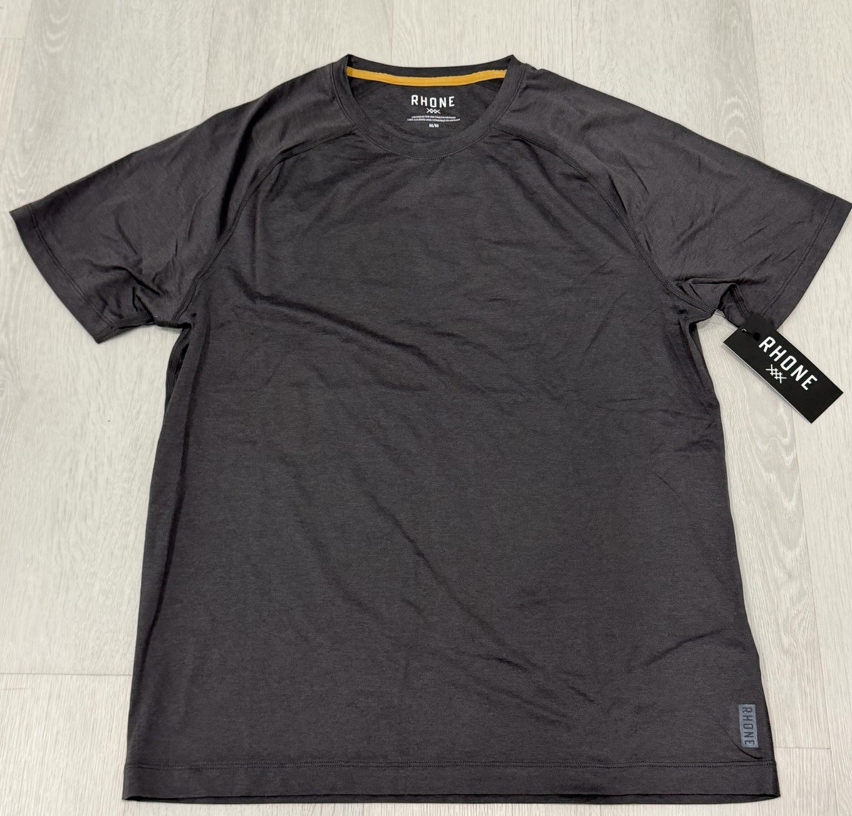 Men’s RHONE Atmosphere Tee T-shirt Short Sleeve – Asphalt Heather – M $58