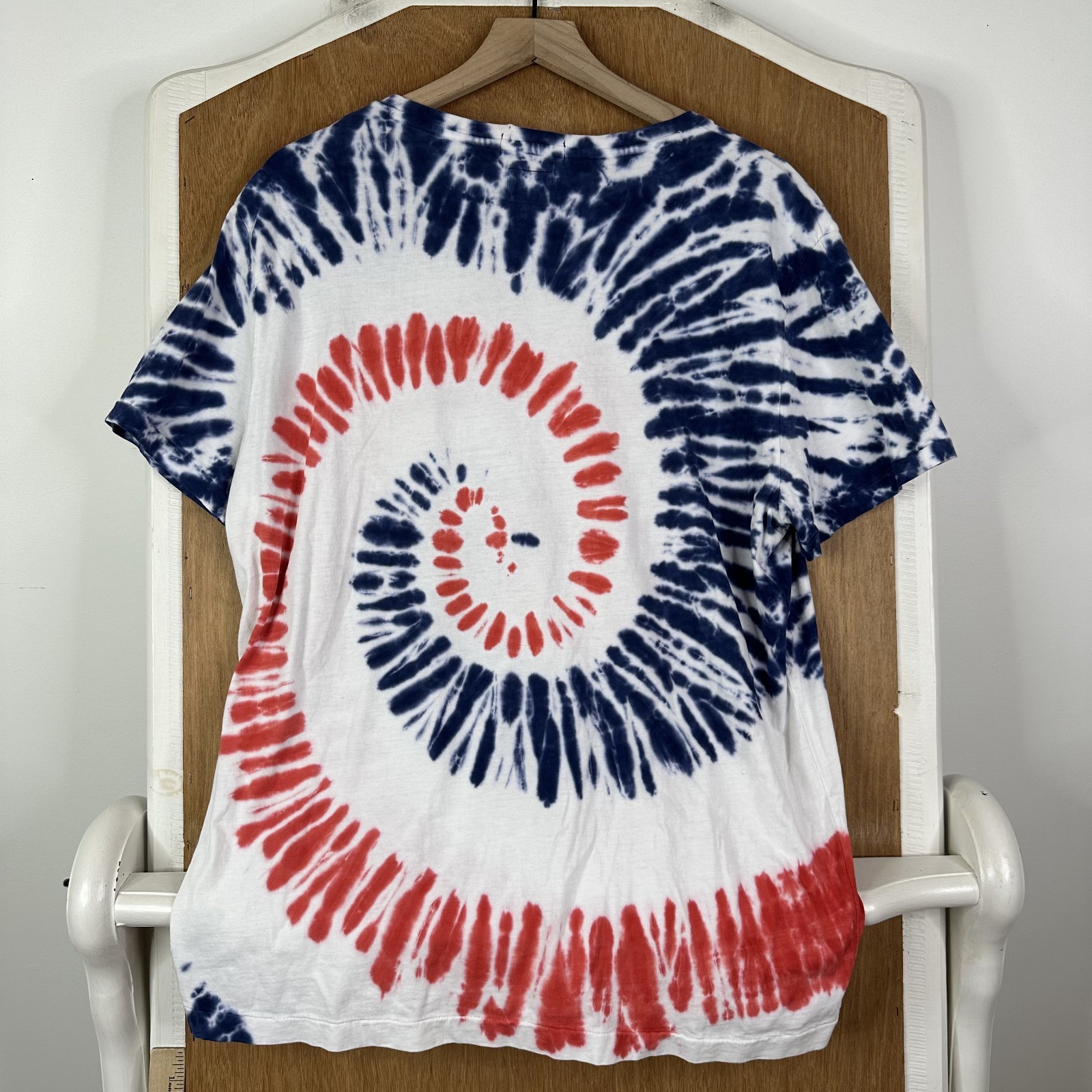 Polo Ralph Lauren Shirt Mens XL Red White Blue Tie Dyed Cotton Team USA Tee