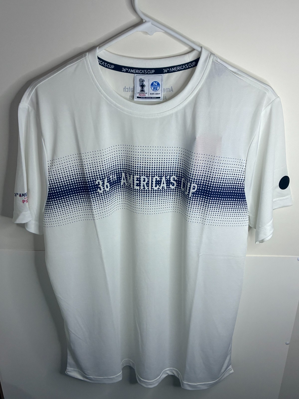 North Sails 36th America’s Cup Prada Shirt Mens M White NWT Sailing Tech Tee