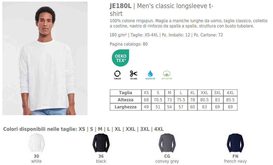 RUSSELL MEN’S CLASSIC LONGSLEEVE Long Sleeve T-Shirt Men 100% Cotton Crew Neck