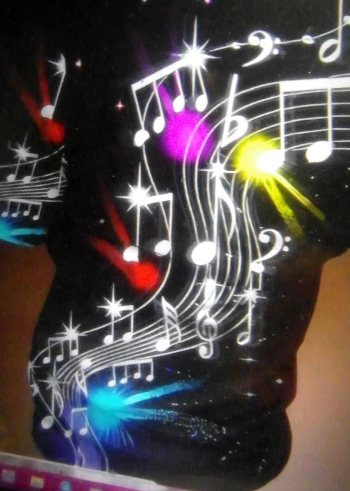 MUSICAL NOTES Men’s T-Shirt Music Lover XL SIZE 42 POLYESTER DOUBLE SIDED