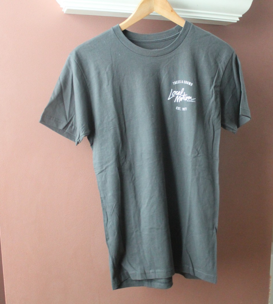 Local Motion Hawaii Men T Shirt Trees a Crowd Palm Tree Surf Graphic Aloha sz S