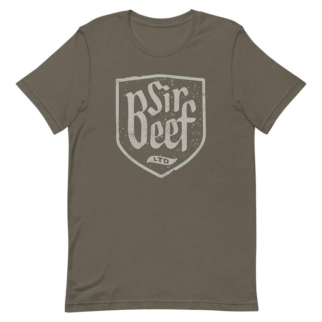Sir Beef Restaurant Bygone Brand Short-Sleeve Unisex T-Shirt – Retro Food Tees