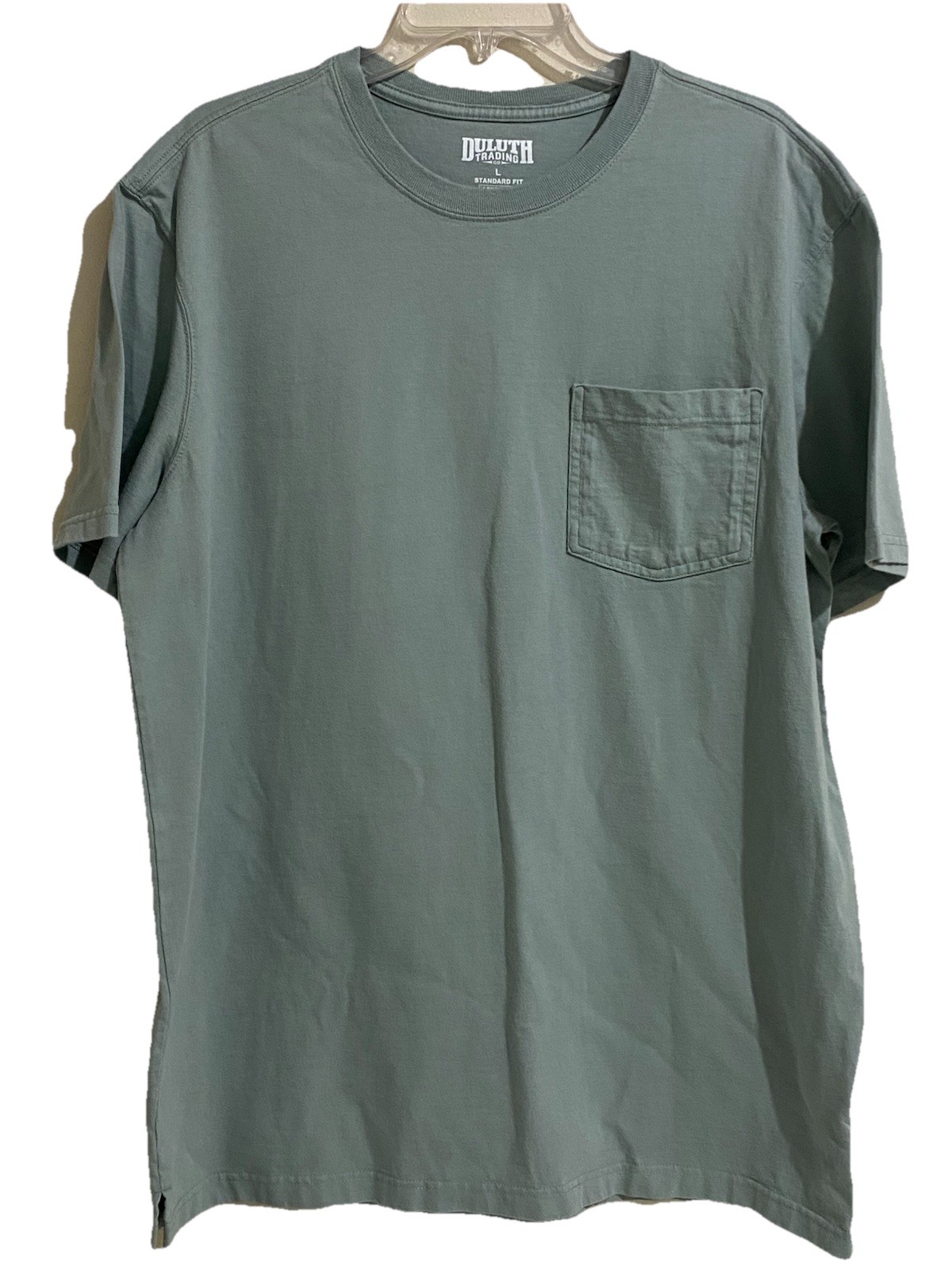 Duluth Trading Co Shirt Mens L Green Longtail T Pocket Tee Tagless Cotton