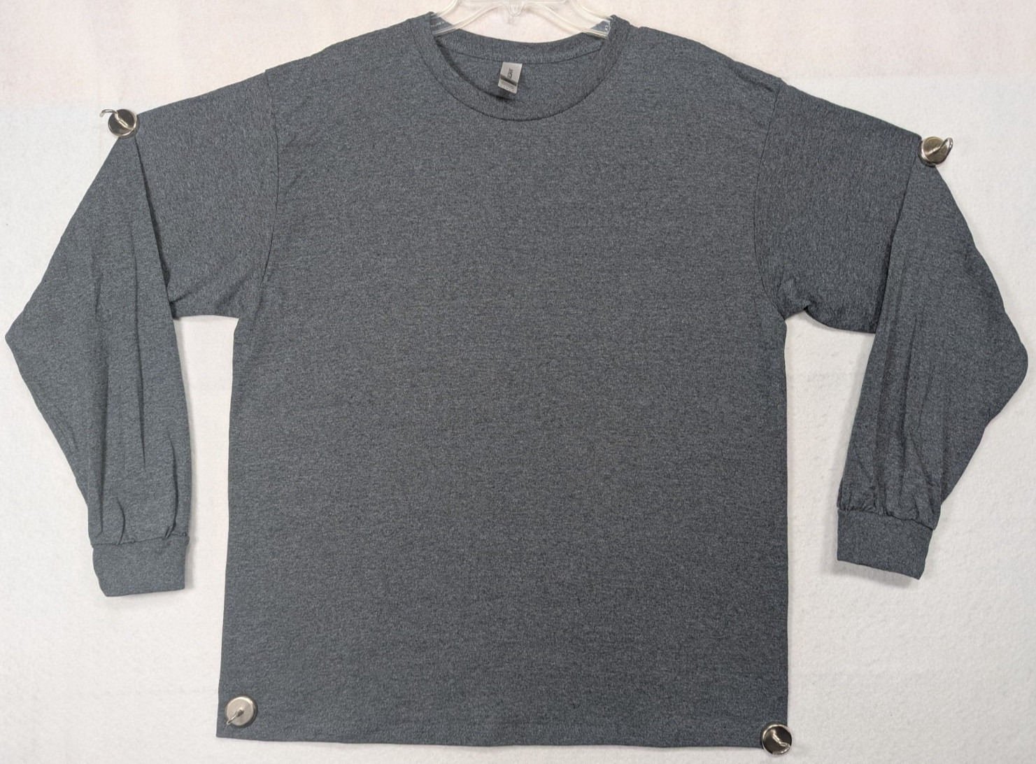 Gildan Ultra Cotton Long Sleeve T-Shirt – Dark Heather – G2400 – Size L – 3 Pack