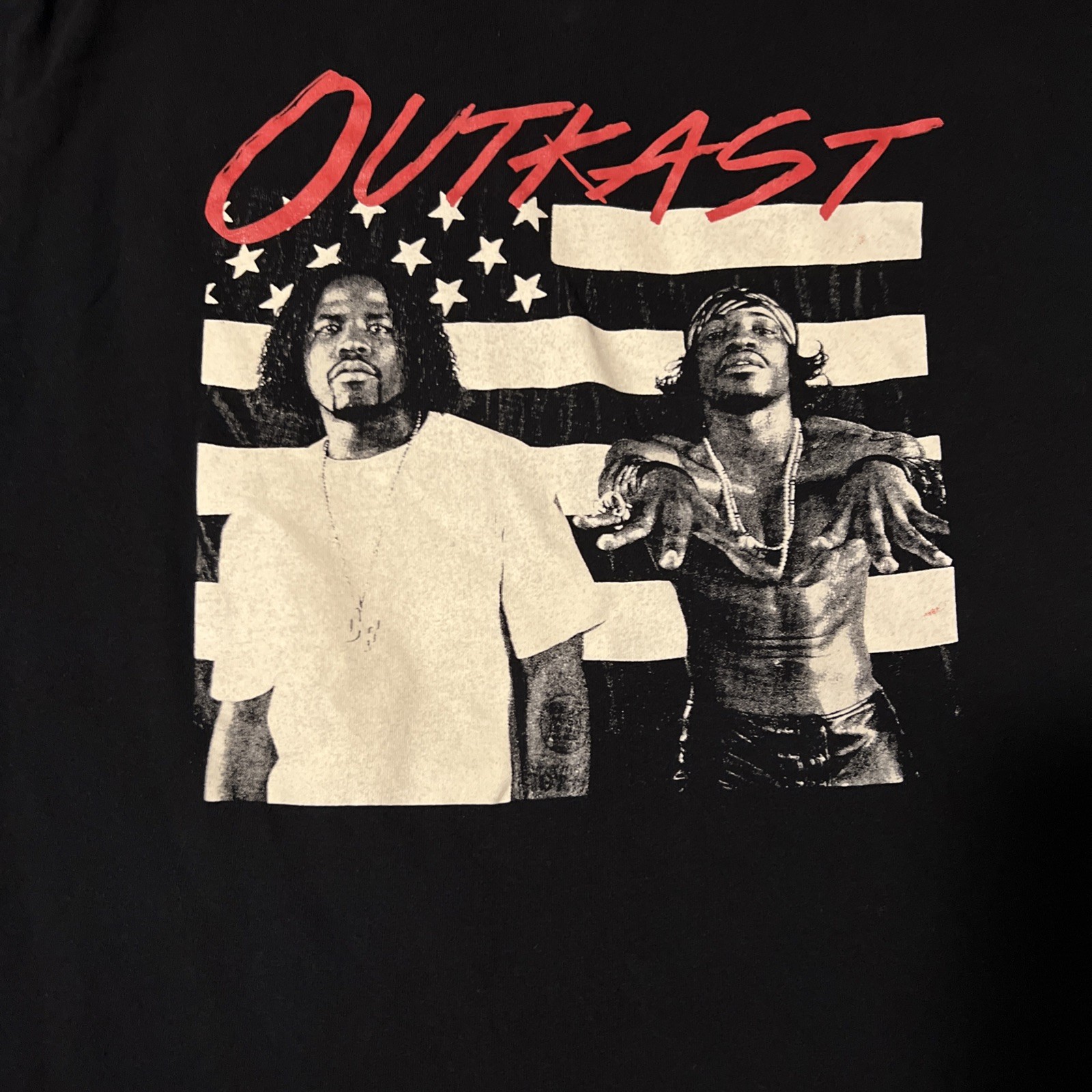 OutKast Stankonia T Shirt Size L Black Hip Hop Rap Boxy Fit Andre 3000 Big Boi