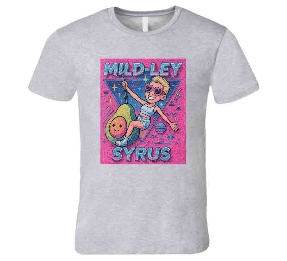 Mild-ley Syrus Funny Parody Pop Star Avocado Tee Swing Streetwear Miley T Shirt