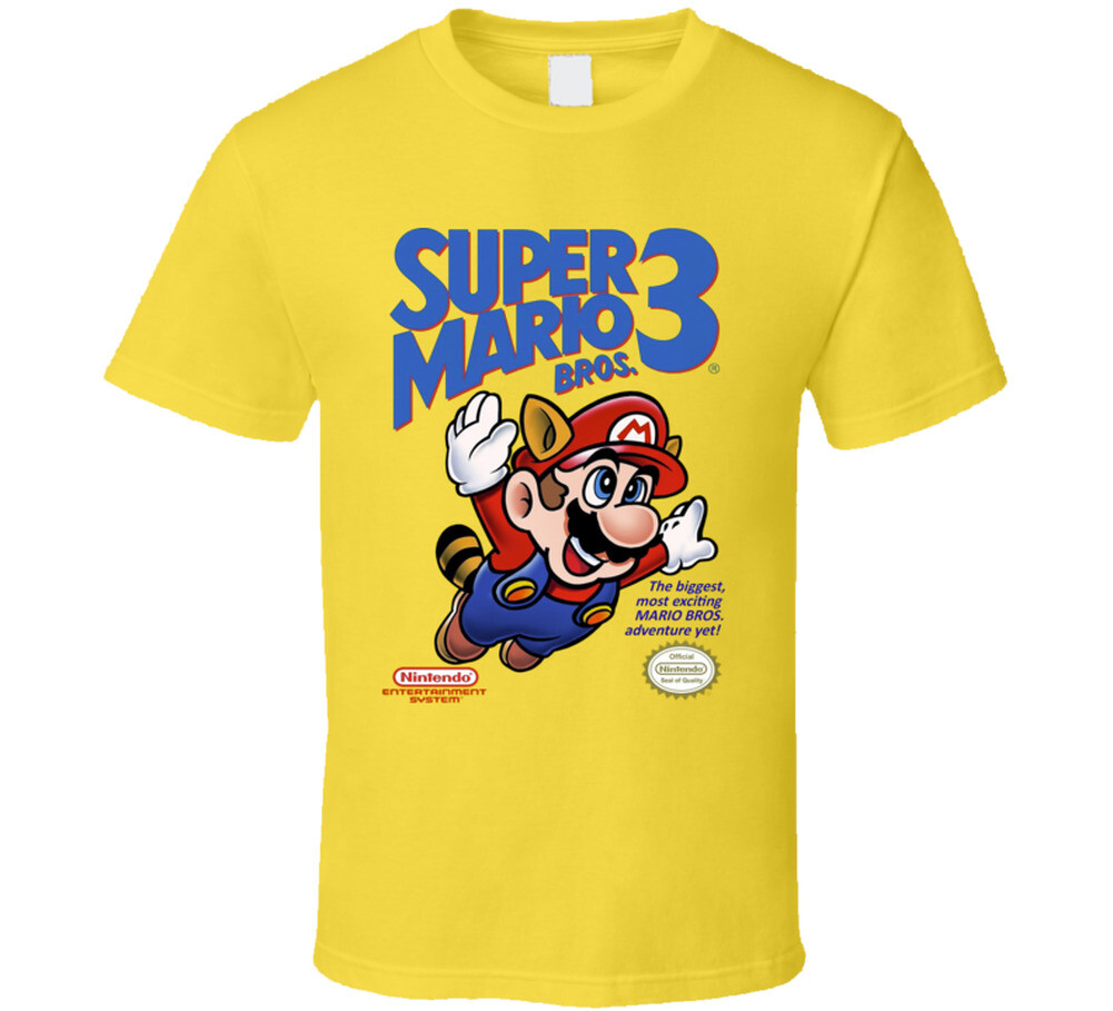 Super Mario Brothers 3 Nes Video Game Cover T Shirt