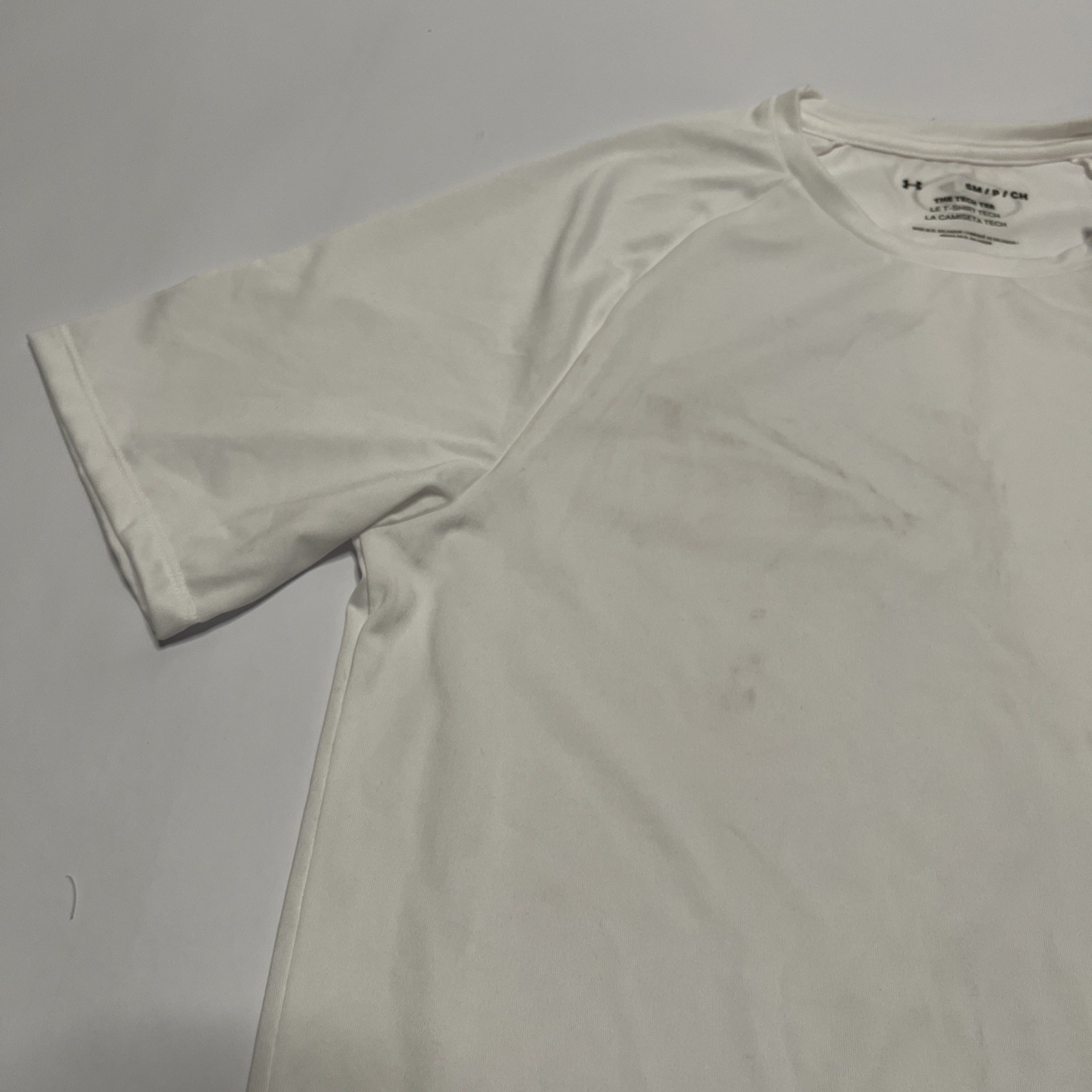 NWT Under Armour The Tech Tee Short Sleeve Shirt Men’s Size Small White Top