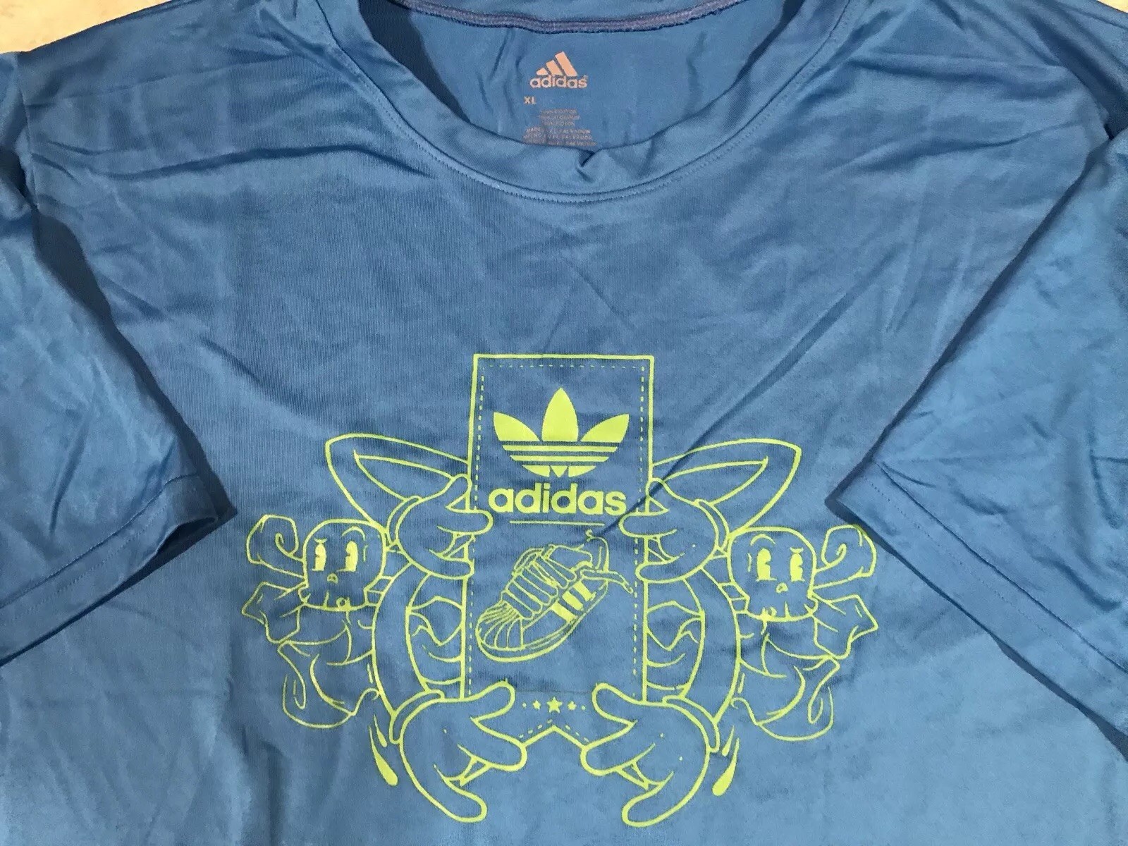 ADIDAS PERFORMANCE TEE SHIRT BLUE SIZE XL NWT