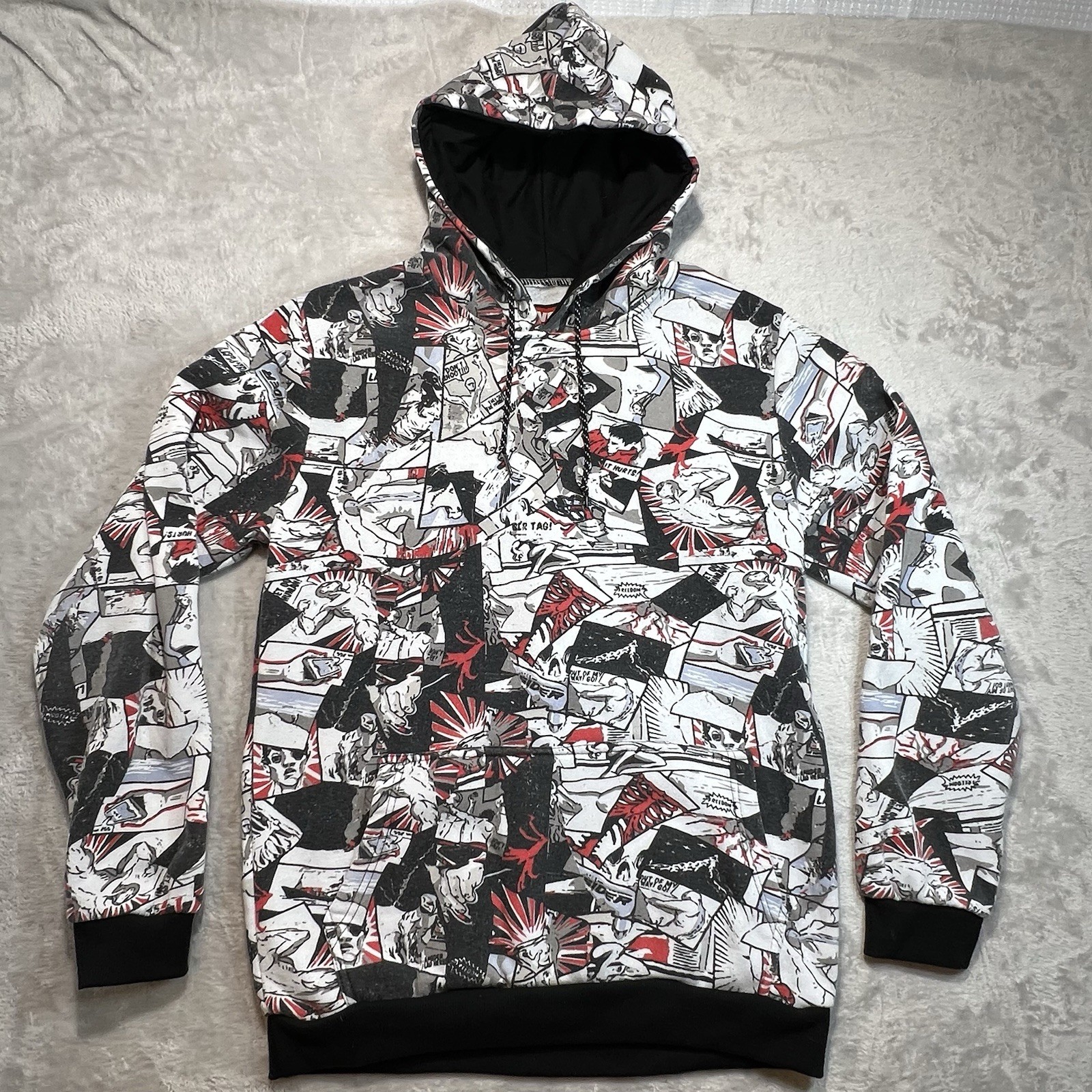 Seven Souls Pop Art Japanese Anime Comic Strip All Over Print Hoodie Pullover M