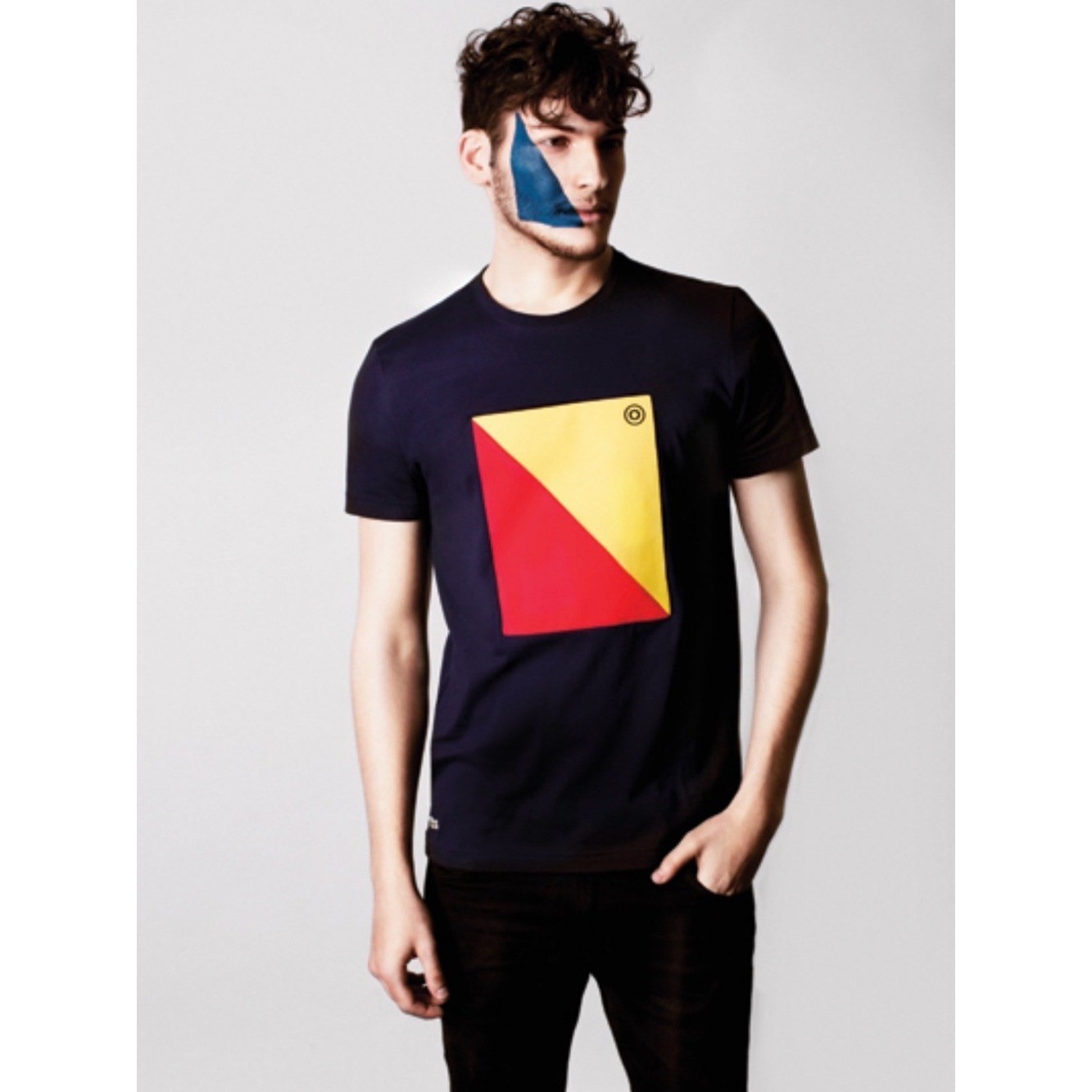Lacoste Men’s Regular Fit Nautical Flag Graphic T-Shirt – Navy – Size 3 / S
