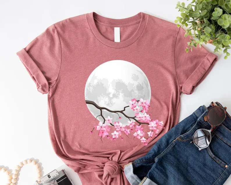 Cherry Blossom Nature Comfort Tee Shirt Floral Spring Summer