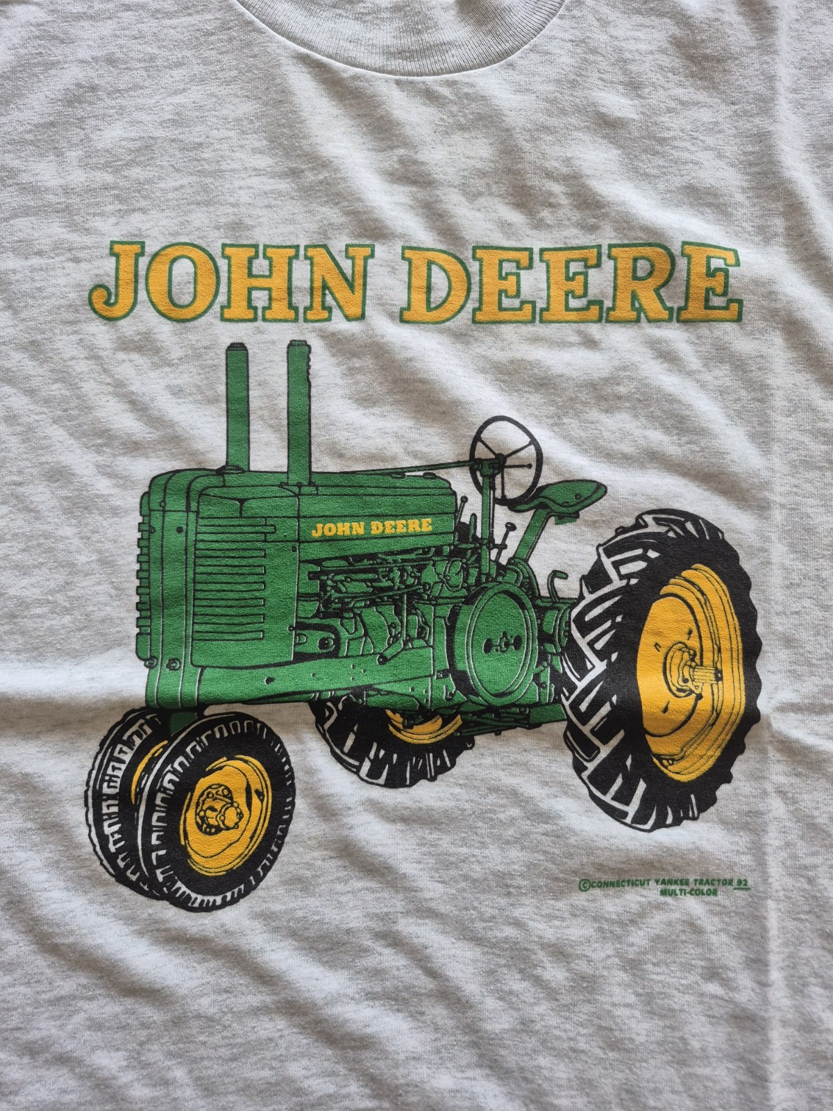 VTG John Deere General Purpose Antique Tractor T Shirt Gray LG New USA